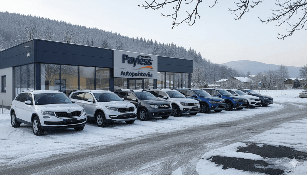 Flotila SUV a 4x4 vozidiel PAYLESS pripravená na zimný prenájom